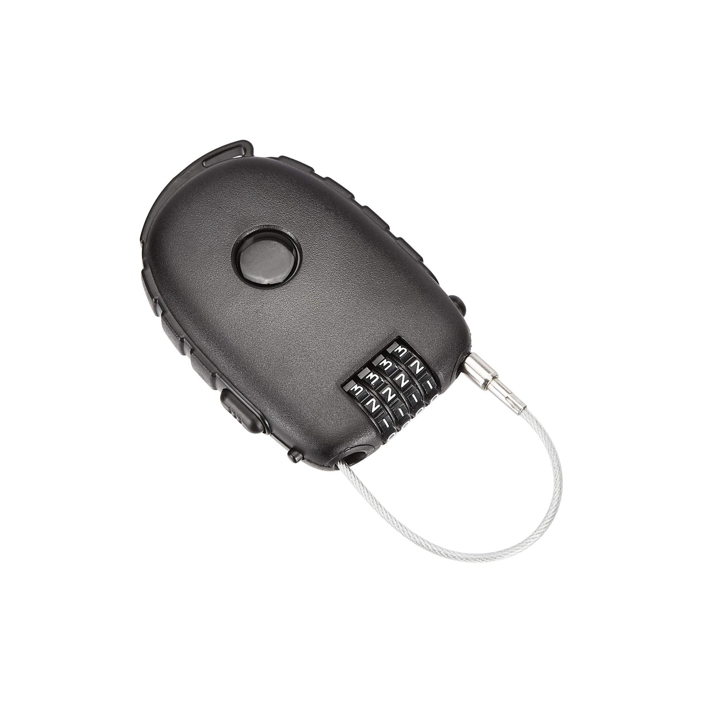 Amazon Basics 4-Digit Retractable Cable Electronic Lock, 1-Pack -Black