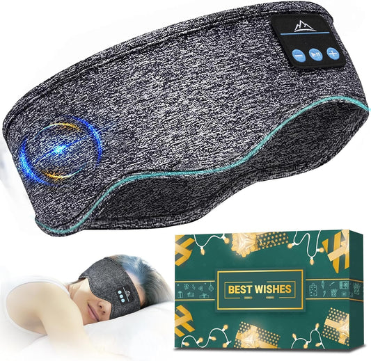 Sleep Headphones Gifts for Women Men: Snoozeband Sleep Headphones Headband Bluetooth Sleep Mask Headphones, Cool Mens Gadgets for Teenage Boys Mens Gifts for Christmas Stocking Fillers for Men Women