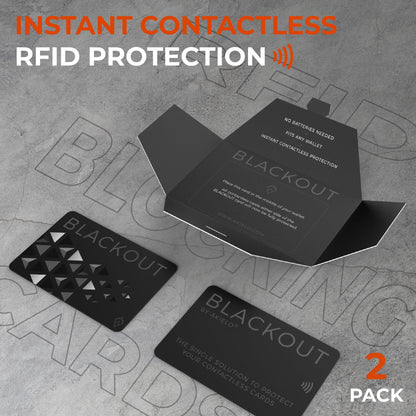 Blackout RFID Blocking Card – Slim Wallet Protector (2 Pack)