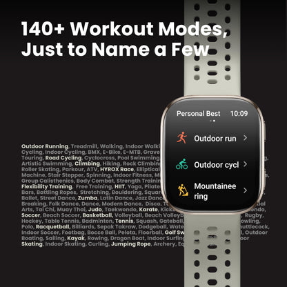 Bip 6 Smart Watch 46mm, 14 Day Battery, 1.97" AMOLED Display, GPS & Free Maps, AI, Bluetooth Call & Text, Health, Fitness & Sleep Tracker, 140+ Workout Modes, 5 ATM Water-Resistance, Charcoal
