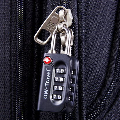 Travel TSA Approved Luggage Locks Suitcase Locks (2 Pack Black) 4 Digit Security Suitcase Padlock. Travel Bag Combination Luggage Padlocks for Suitcases. TSA Travel Lock for Bags and Cases